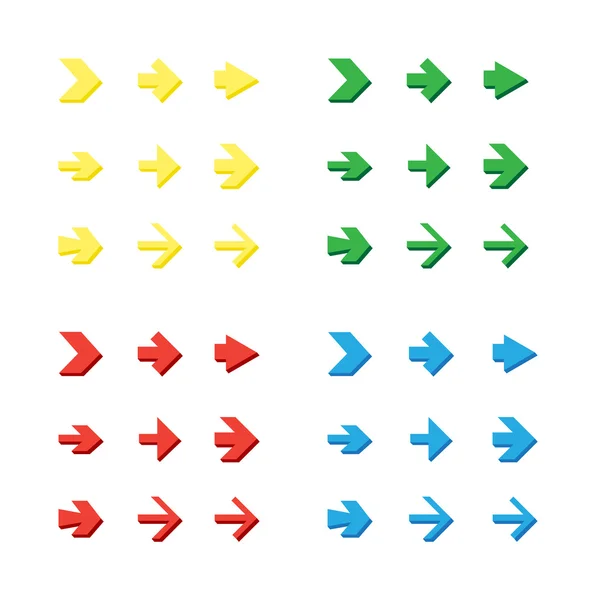 Flèches isolées ensemble, annuler et boutons précédents — Image vectorielle