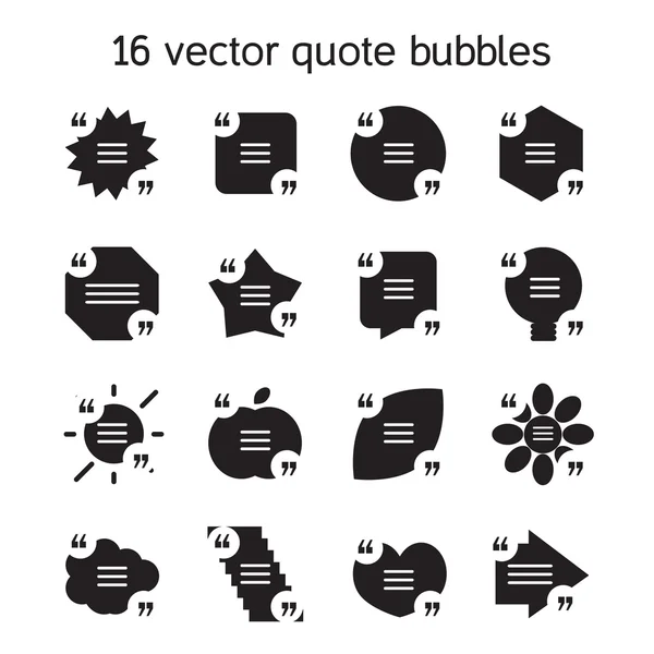 Citation carrée texte bulles ensemble — Image vectorielle