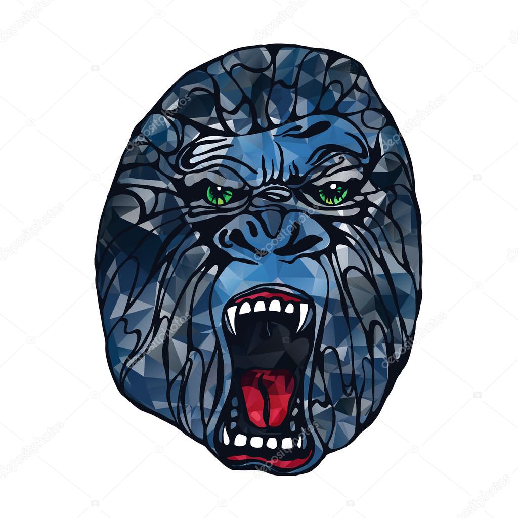 Growling gorilla tattoo