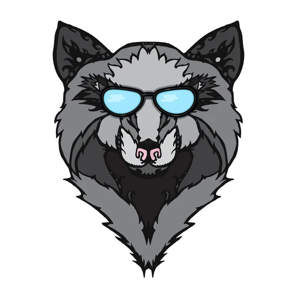 Wild wolf tattoo — Stockvector
