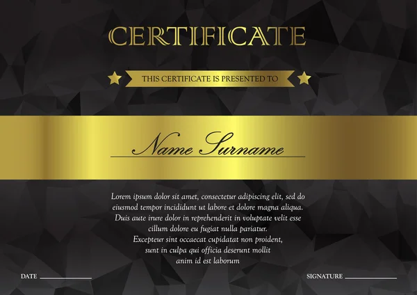 Certificado y plantilla de diploma — Archivo Imágenes Vectoriales
