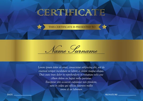 Modèle de certificat et de diplôme — Image vectorielle