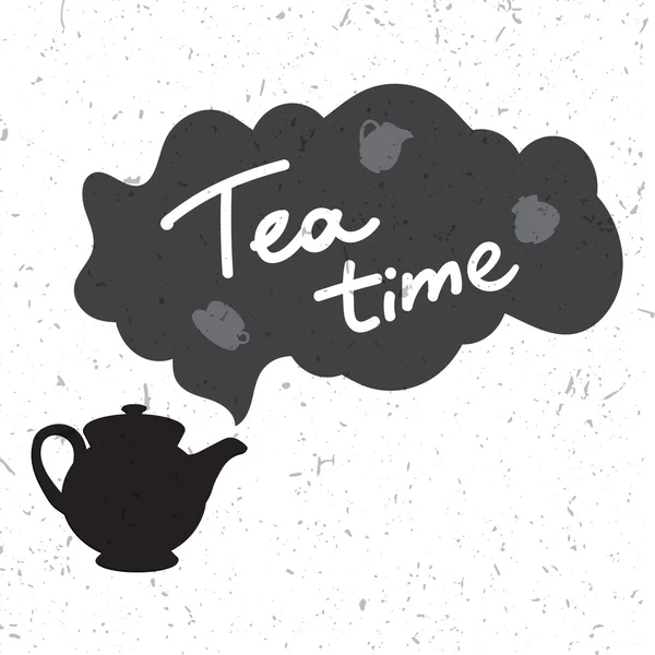 Ilustração da hora do chá — Vetor de Stock