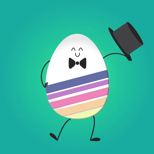 Buona Pasqua con uovo felice — Vettoriale Stock