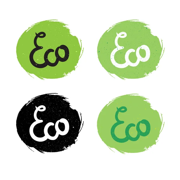 Eco Natural Lettering — Stock Vector