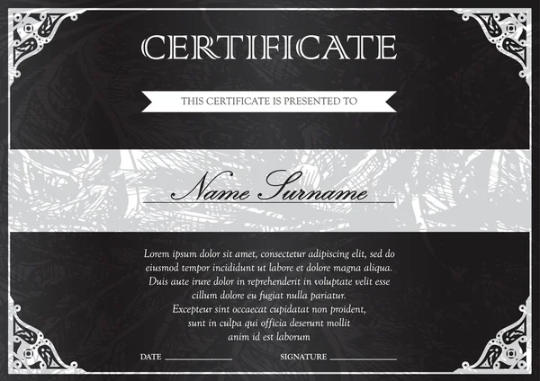 Modèle de certificat et de diplôme — Image vectorielle