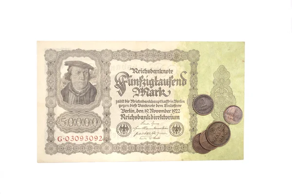 Przedmioty kolekcjonerskie monety banknoty nagrody — Zdjęcie stockowe