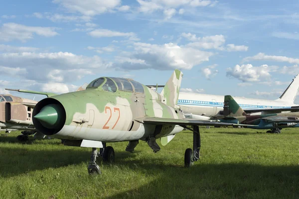 Exhibition of old model airplanes — Stock Photo, Image