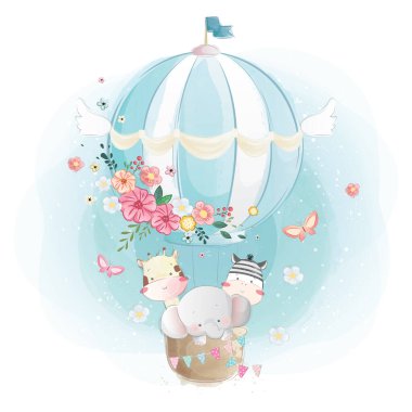 Sıcak Hava Balonunda Şirin Hayvanlar