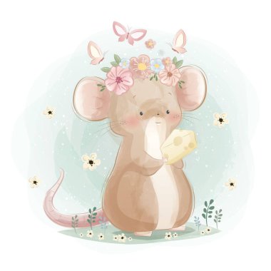 Şirin Fare Tutan Peynir 'in çizgi film çizimi