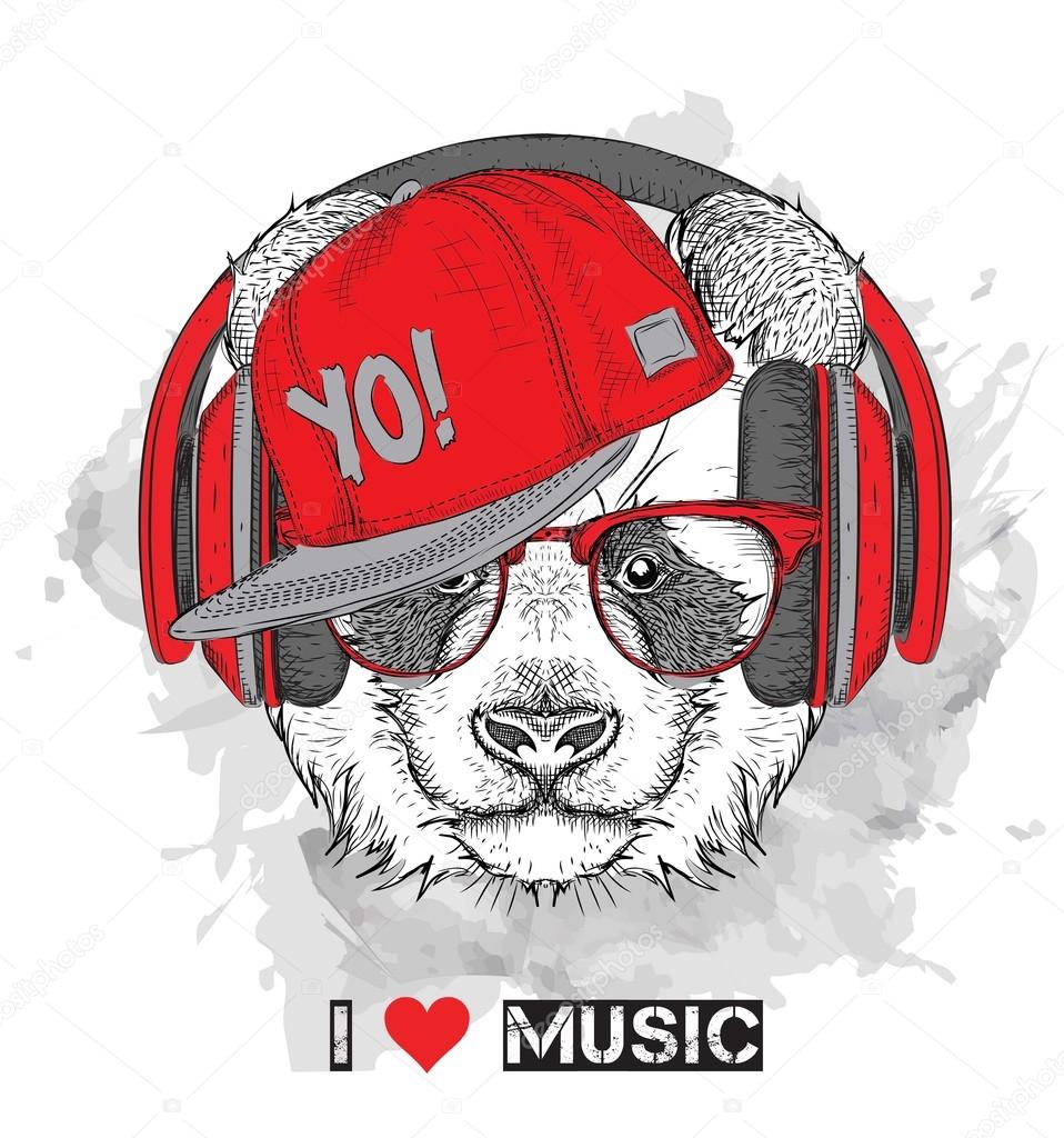 Panda Swearing Headphones Wallpaper - drarchanarathi WALLPAPER