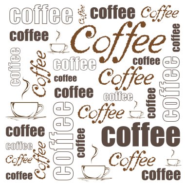 Kahve vektör arka plan. Vektör çizim.