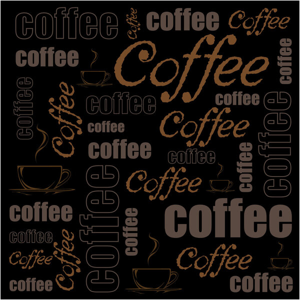 Vector coffee background. Vector illustration.