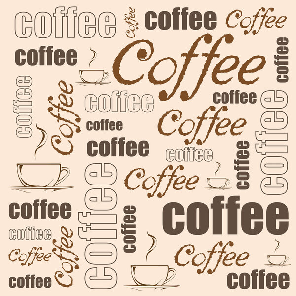 Vector coffee background. Vector illustration