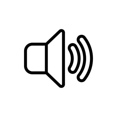 Yüksek ses simgesi vektörü ep10 stok illüstrasyonu