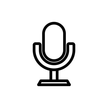 Mikrofon kaydı ikon vektörü eps10 stok illüstrasyonu