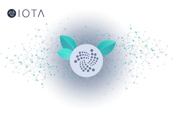 Векторное Изображение Логотипа Iota Криптовалюте Авторская Разработка Белый Фон — стоковый вектор