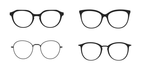 Mode Bril Icoon Collectie Zonnebrillen Brillen Brillen Vectoricoon Set Oog — Stockvector
