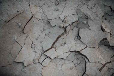 Çatlamış kuru kahverengi toprak dokusu soyut arkaplan olarak