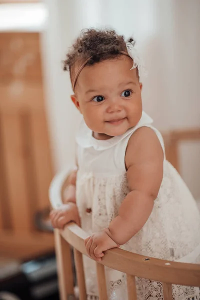 Adorable Mixed Race Baby Girl — Stock Photo, Image