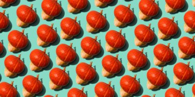 Cadılar bayramı için şenlik, süslemeli çirkin balkabaklarıyla süssüz Şükran Günü şablonu