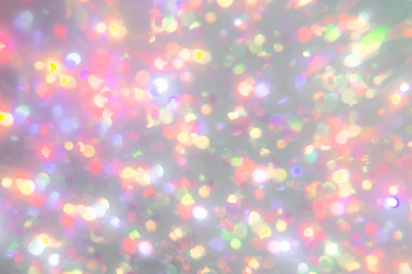 Pastell bokeh ljus bakgrund. Suddig holografisk bakgrund. Ljus regnbåge neon abstrakt clipart — Stockfoto