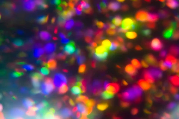 Bunte Bokeh Regenbogen Tapete Verschwommenes Holographisches Einhorn Auf Dunklem Hintergrund — Stockfoto