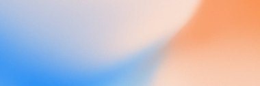 Mavi, turuncu, terracotta dünyevi doğal Grainy Gradient yatay afişi, web sitesi başlıklı arka plan. Retro Style 70 'lerin Grainy örtüsü. Soyut Vibrant Doku Duvar Kağıdı