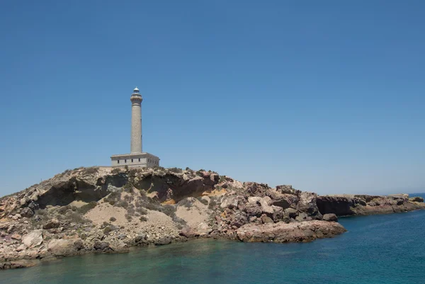 La Manga 'daki Cabo de Palos deniz feneri, Murcia, İspanya.