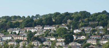 Havadan görünümü evleri, toplu konut, geliştirme