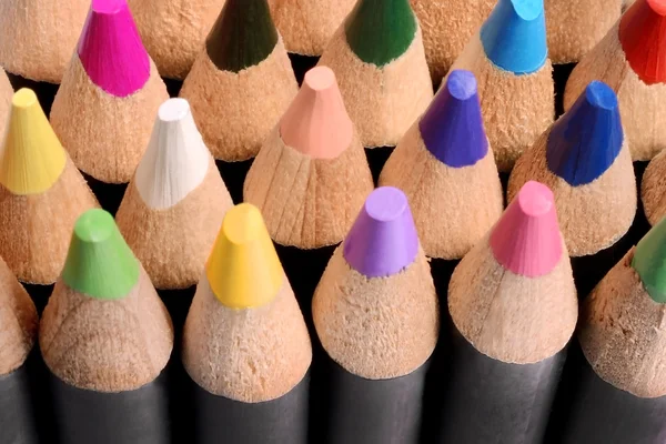 Close up of a group of colored pencils. — Stock Photo, Image