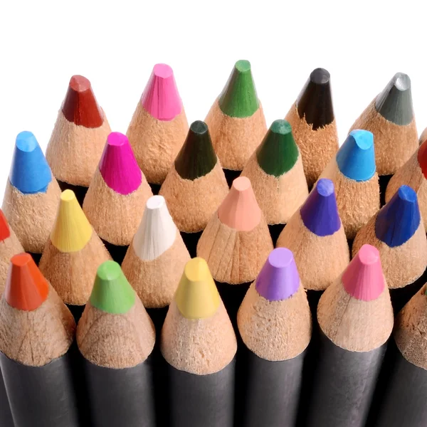 Renkli kalemlerden oluşan bir grubu kapat.