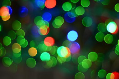 Odaklanmamış Noel ışıkları arka planı.