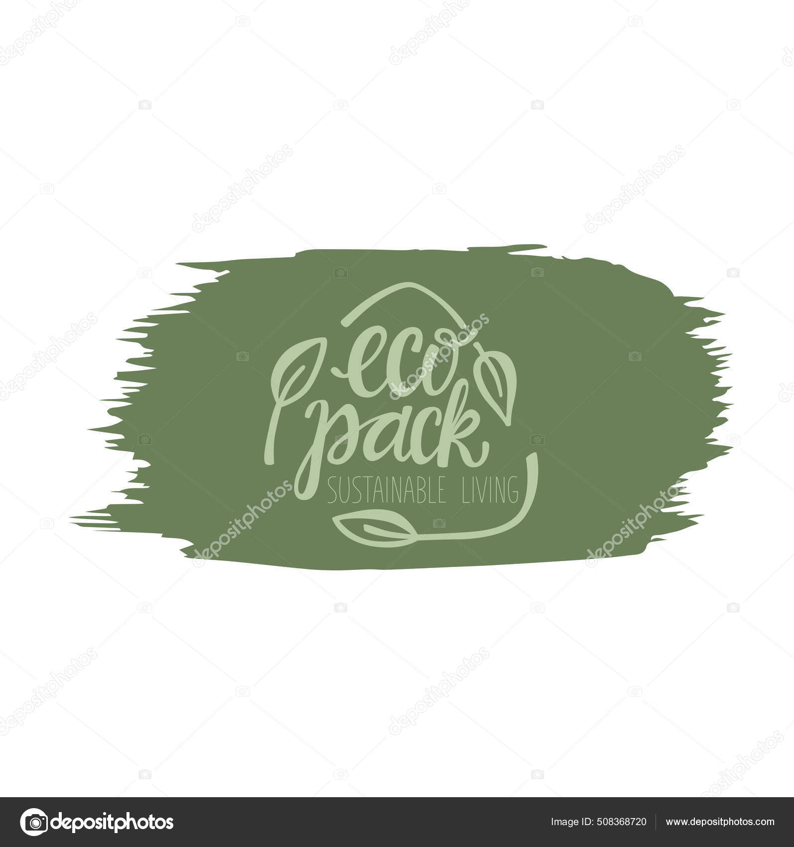 Eco pack handwritten sign of eco friendly, natural and organic labels ...