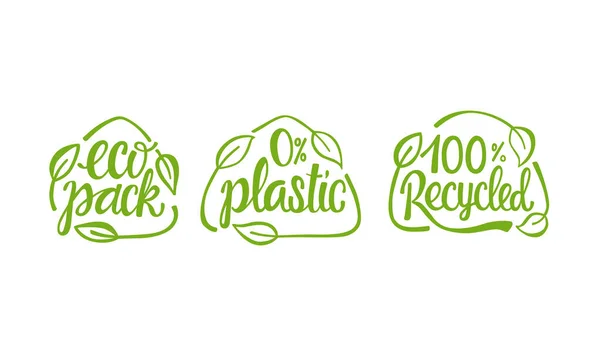 Wear. Care. Recycle. Handwritten sign of eco friendly, natural and ...