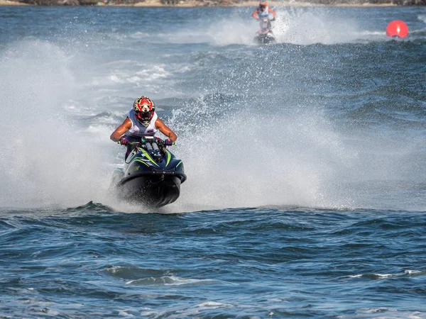 Olbia, İtalya - Haziran 02 - 2019 Aquabike Dünya Şampiyonası Grand Prix İtalya