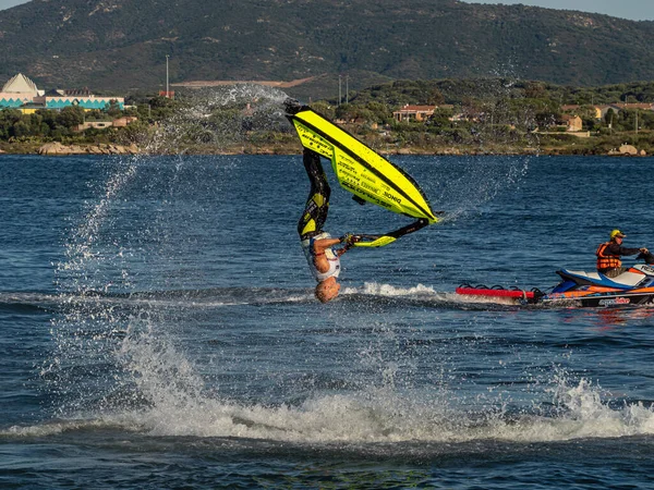 Olbia, İtalya - Haziran 02 - 2019 Aquabike Dünya Şampiyonası Grand Prix İtalya