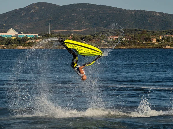 Olbia, İtalya - Haziran 02 - 2019 Aquabike Dünya Şampiyonası Grand Prix İtalya