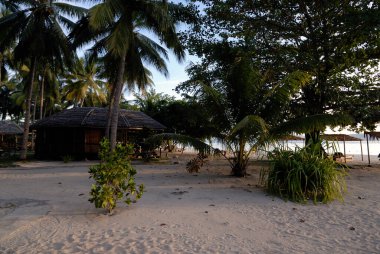 Doğayla çevrili güzel bir tatil köyünün resmi.