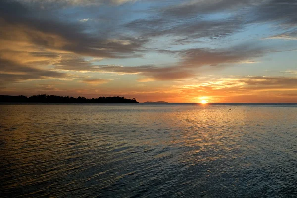 Vacker Bild Havet Vid Solnedgången — Stockfoto