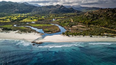 A beautiful drone photo of the stunning Berchida beach