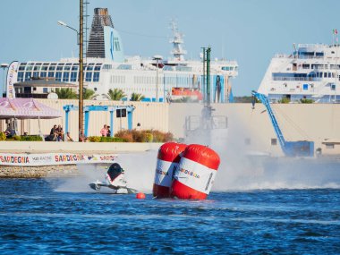 Olbia, İtalya - 14 Ekim 2022 F1 H2O Dünya Şampiyonası Grand Prix İtalya