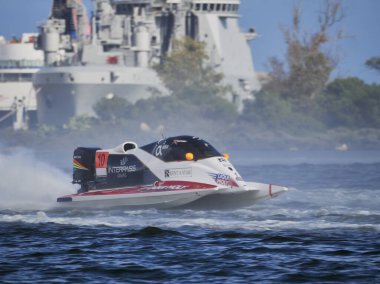 Olbia, İtalya - 14 Ekim 2022 F1 H2O Dünya Şampiyonası Grand Prix İtalya