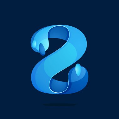 Z harfi ile su dalgaları ve damla.