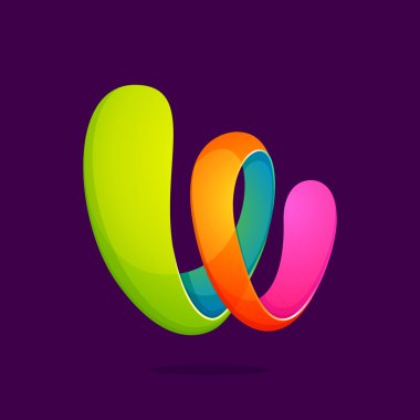 W harfi renkli logo.