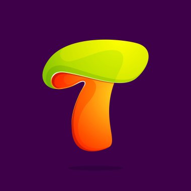 T harfi renkli logo.