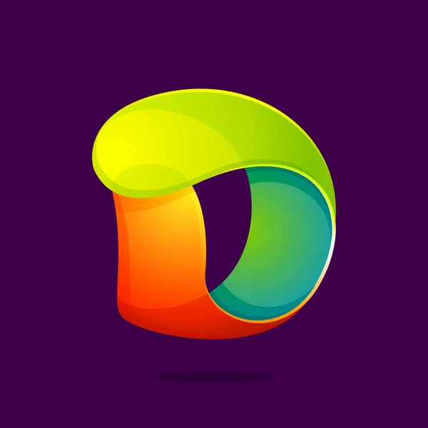 Πολύχρωμο λογότυπο επιστολή D. — Διανυσματικό Αρχείο