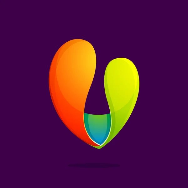 V letter colorful logo. — Stock Vector