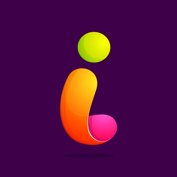 I lettre logo coloré . — Image vectorielle