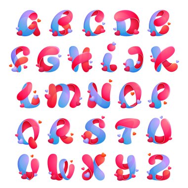 Yürekleri alfabesi harfleri.